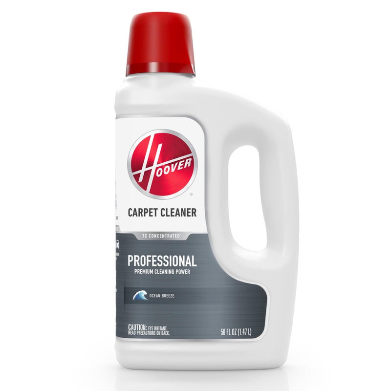 Hoover Prime Professional Carpet Cleaner Solution 50 oz Ocean Breeze Scent Powerful Carpet Shampoo Solution Remove Tough Stains from Carpet and Upholstery Pair Carpet Cleaner Machine